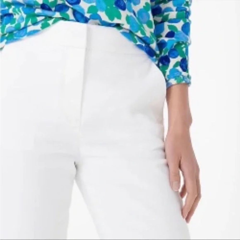 NWT J Crew Hayden Linen Kickout Crop White 20 - Picture 6 of 7